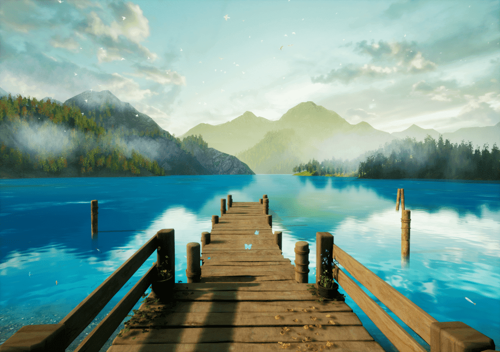 Lake environment in VR