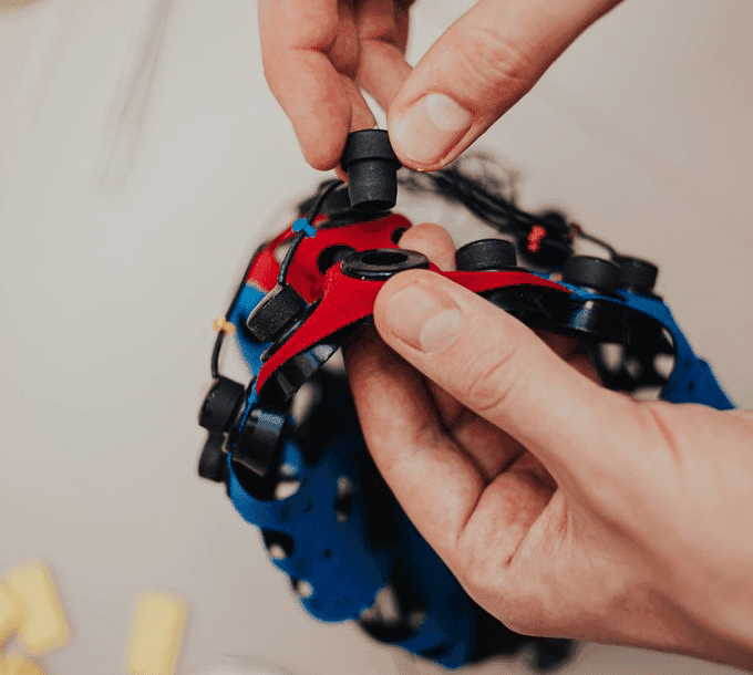 EEG electrodes used for neurofeedback